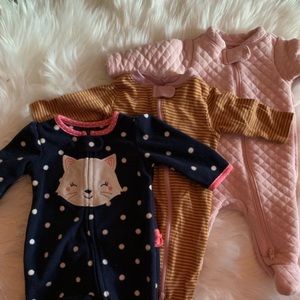 Baby Girl’s Pajama Bundle (0-3 mo)